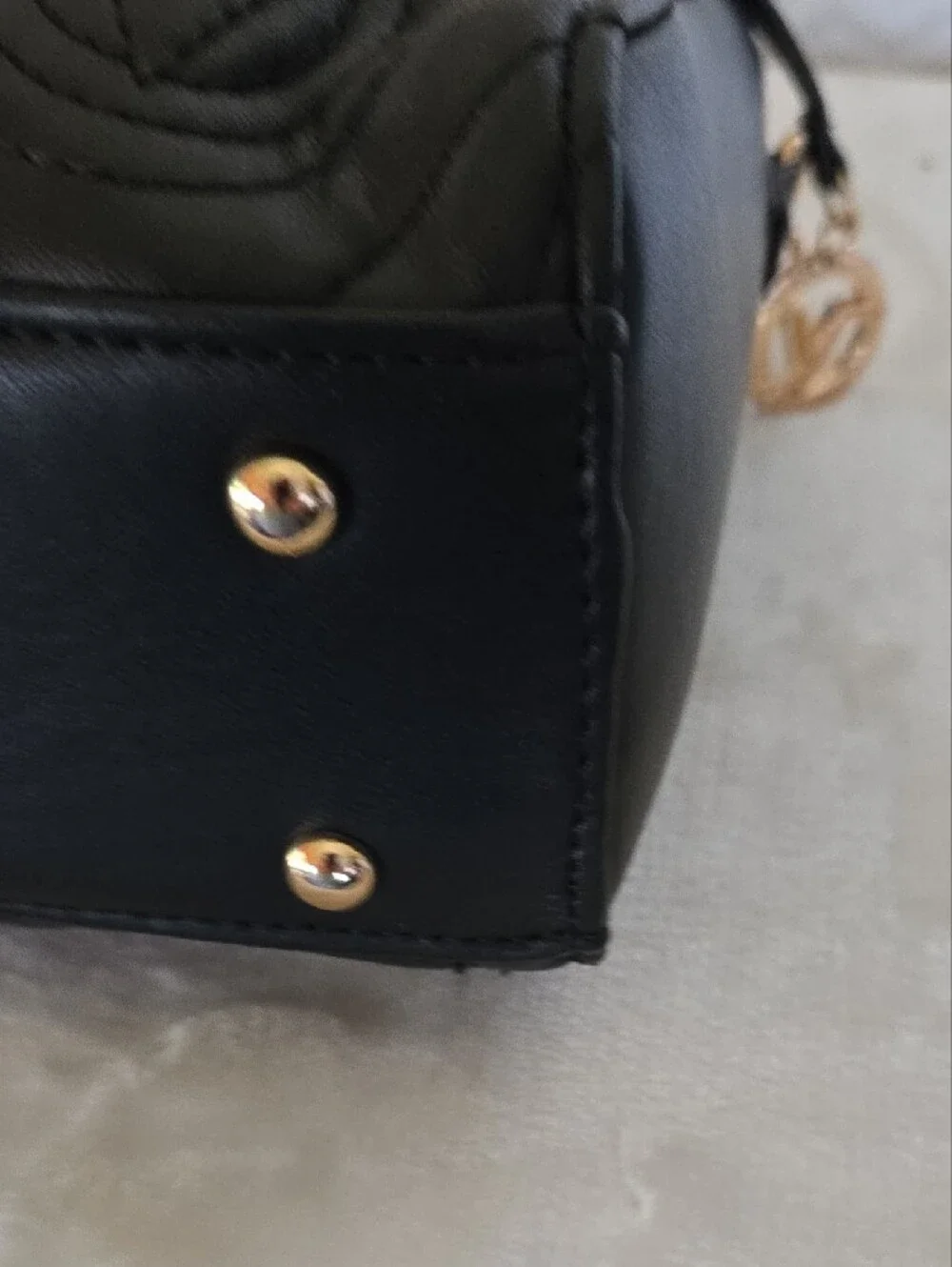 NWT Valentino Black Quilted V-Emblem Top-Handle Satchel